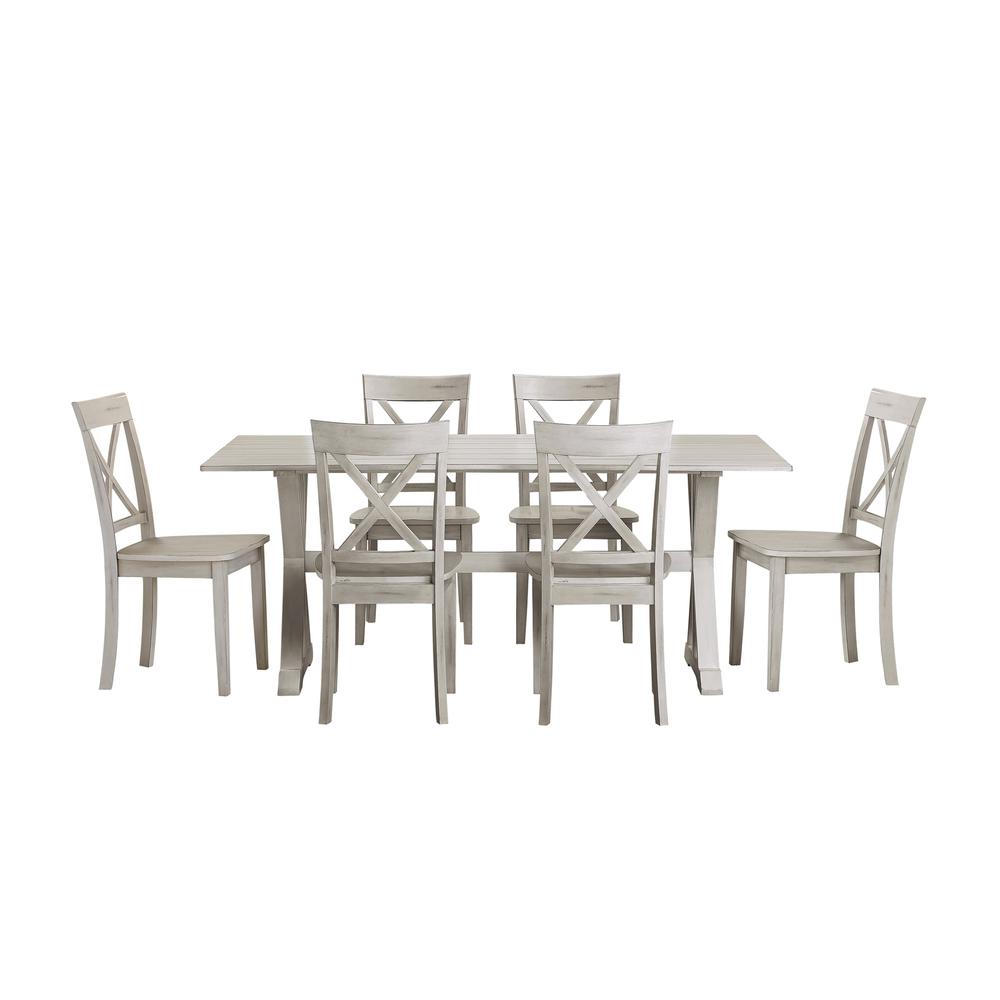 Jamestown 7pc Dining Set - Antique White. Picture 1