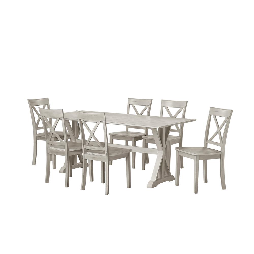 Jamestown 7pc Dining Set - Antique White. Picture 2