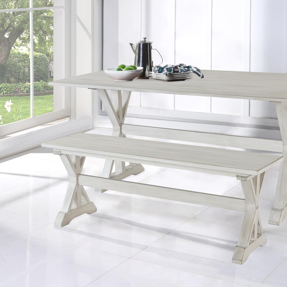 Jamestown Dining Bench - Antique White. Picture 6