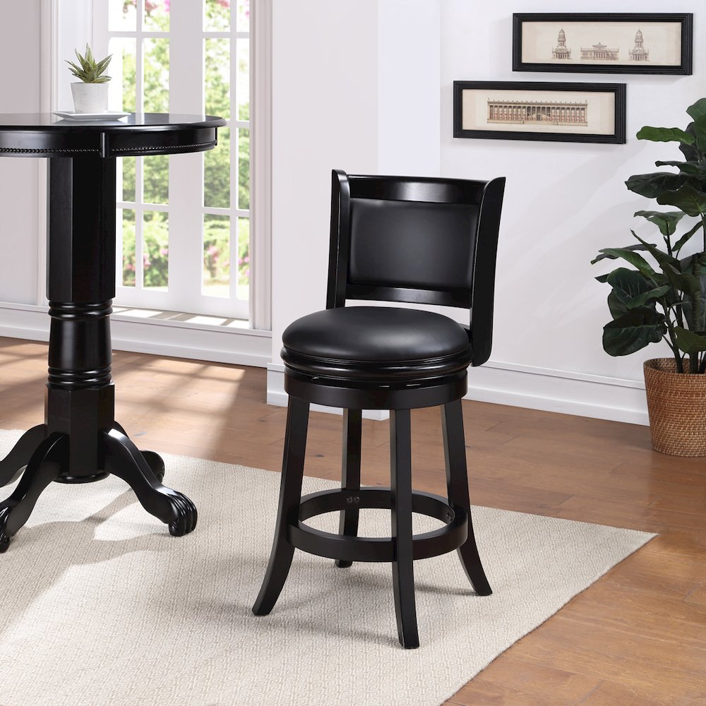 Augusta Swivel Counter Stool - Black. Picture 7