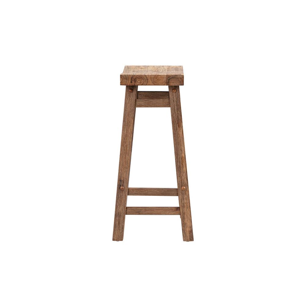Sonoma Backless Saddle Counter Stool - Barnwood Wire-Brush. Picture 3