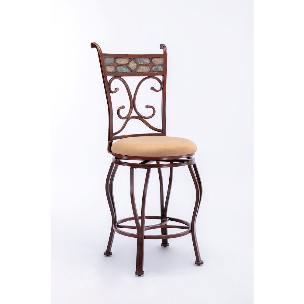 Beau Swivel Counter Stool - Brown. Picture 1