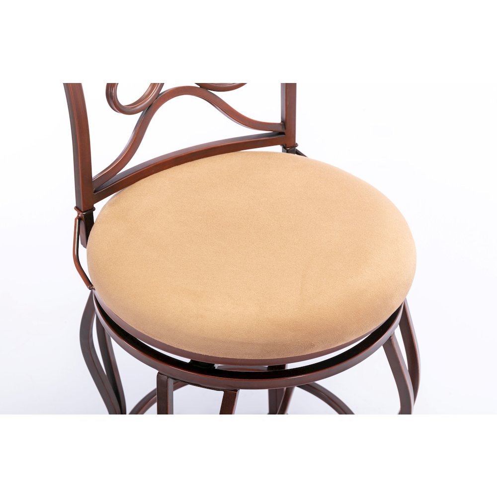 Beau Swivel Counter Stool - Brown. Picture 3