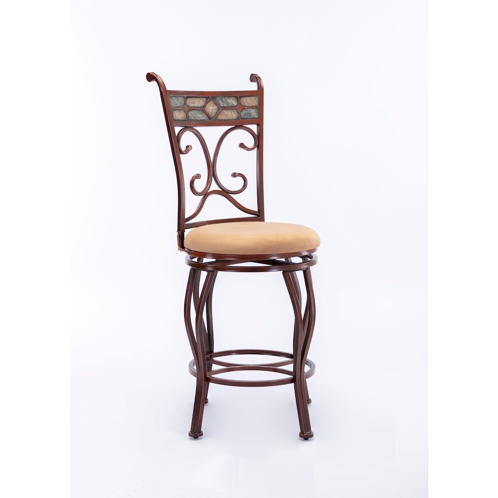 Beau Swivel Counter Stool - Brown. Picture 6