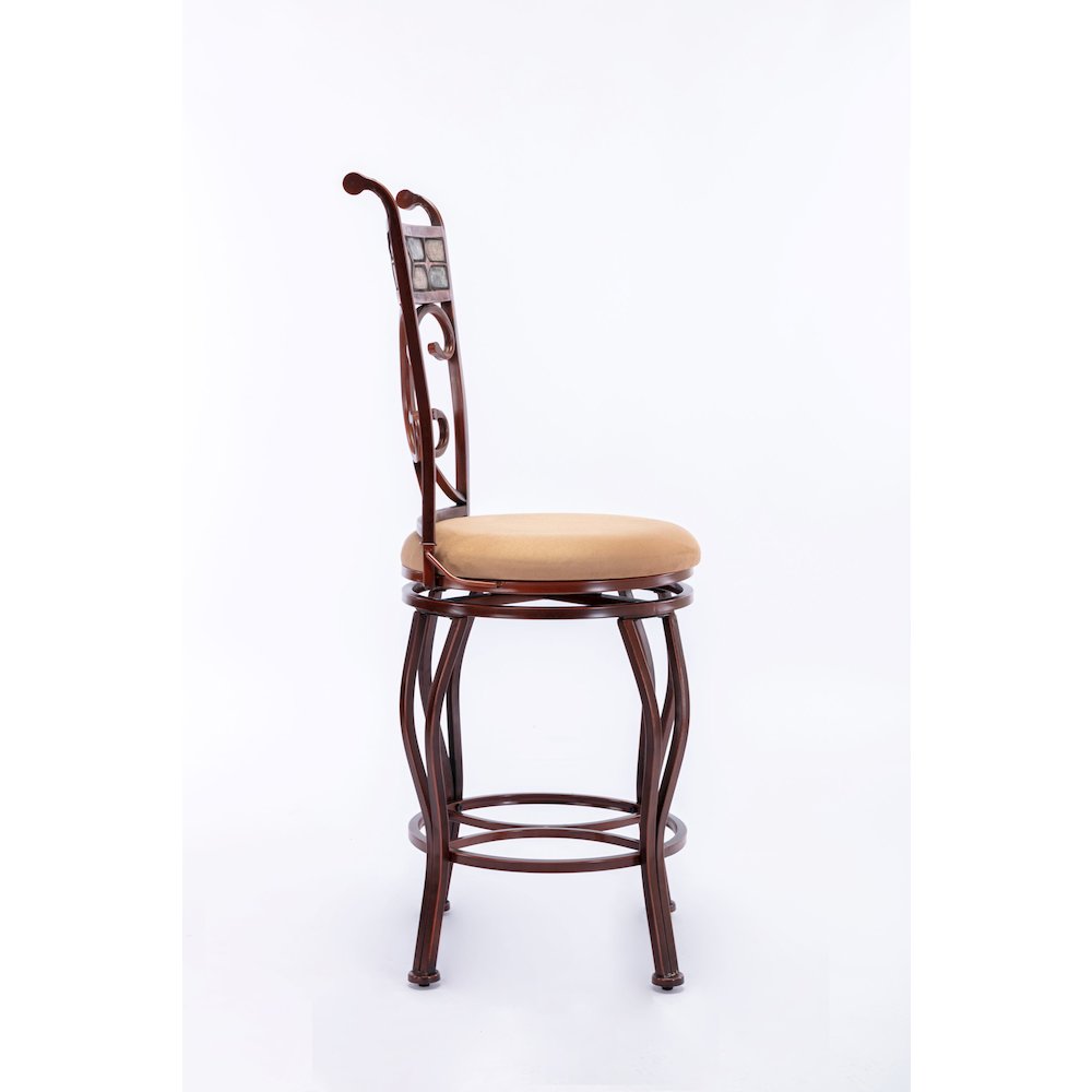 Beau Swivel Counter Stool - Brown. Picture 7