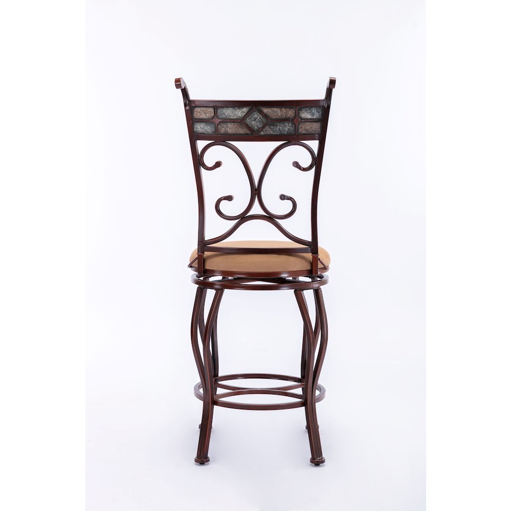 Beau Swivel Counter Stool - Brown. Picture 8