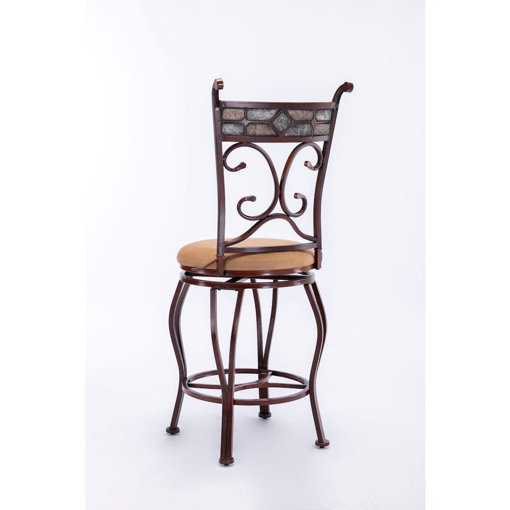 Beau Swivel Counter Stool - Brown. Picture 10