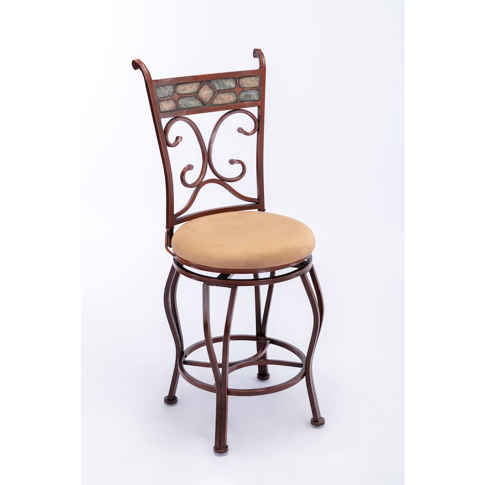 Beau Swivel Counter Stool - Brown. Picture 9