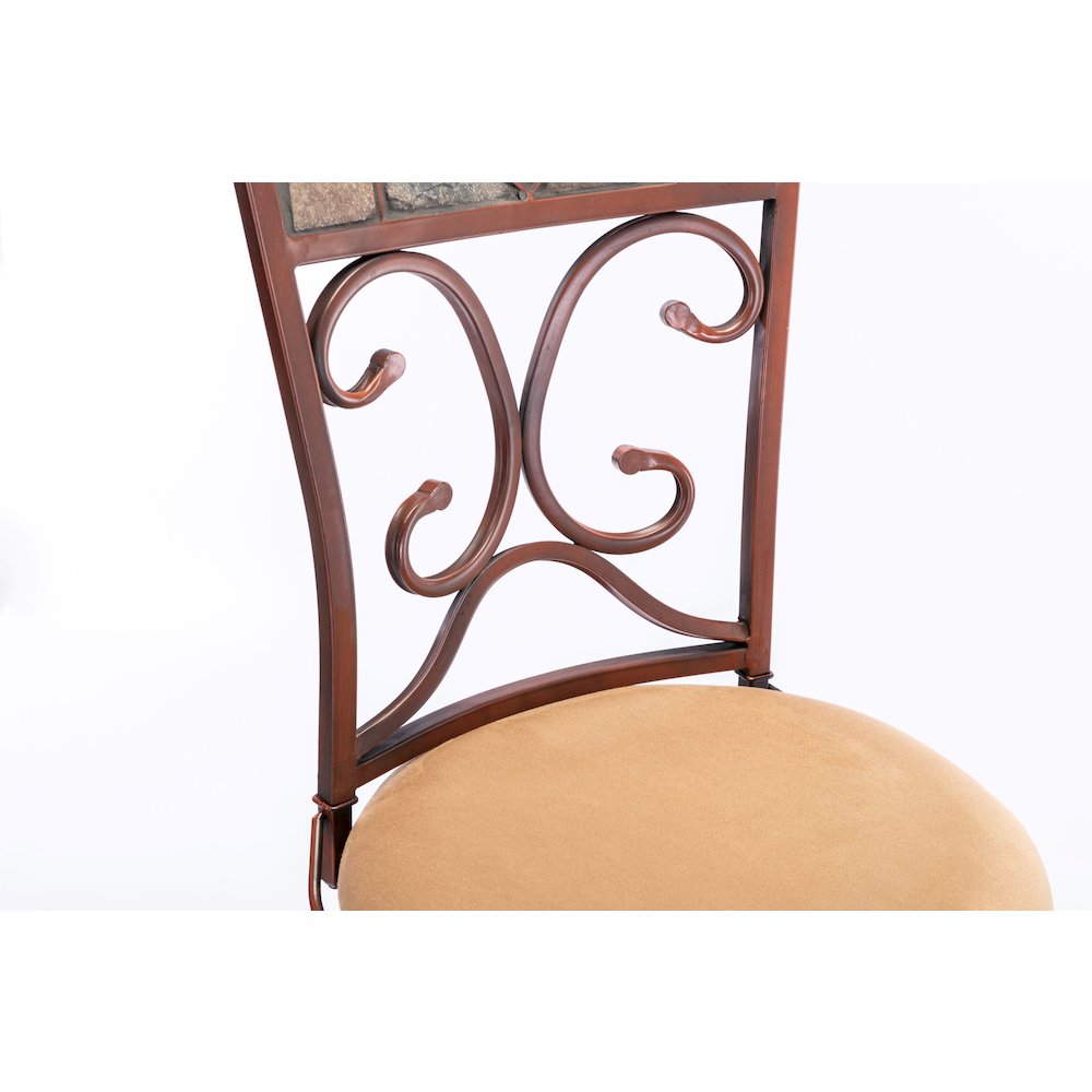 Beau Swivel Counter Stool - Brown. Picture 12