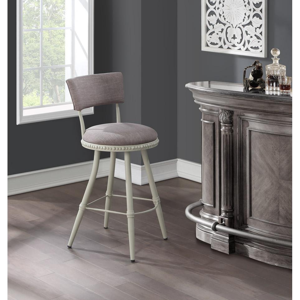 Benton Adjustable Barstool - Beige Finish. Picture 7