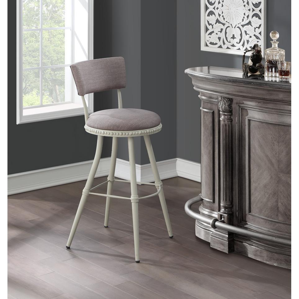 Benton Adjustable Barstool - Beige Finish. Picture 8