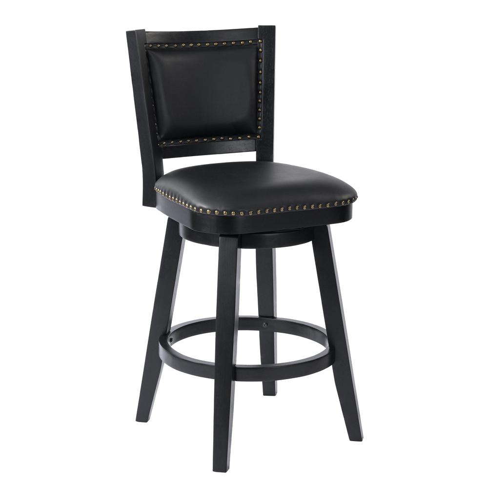 Broadmoor Bar Height Swivel Stool - Black. Picture 1