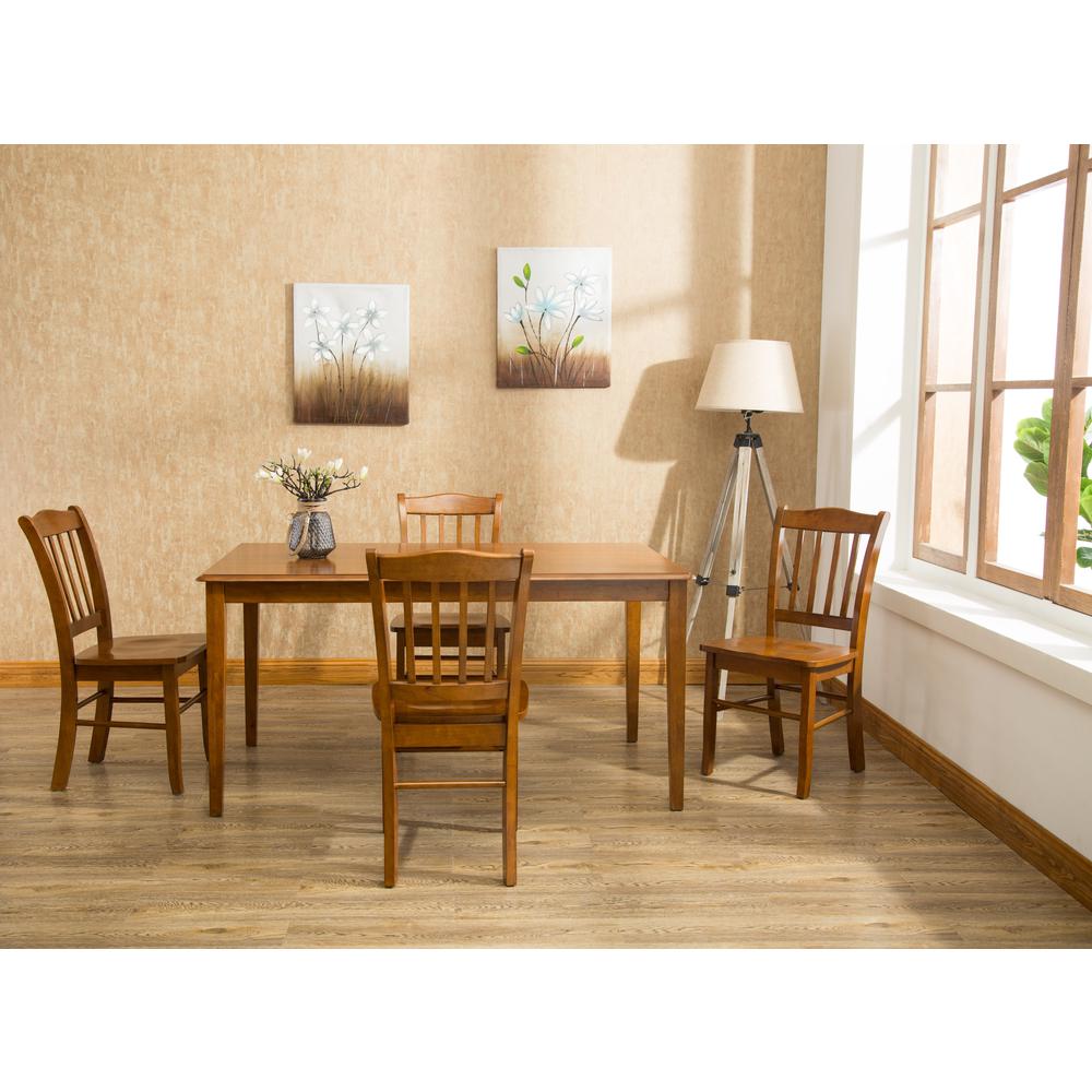 Shaker 5-Piece Dining Set - Walnut. Picture 3