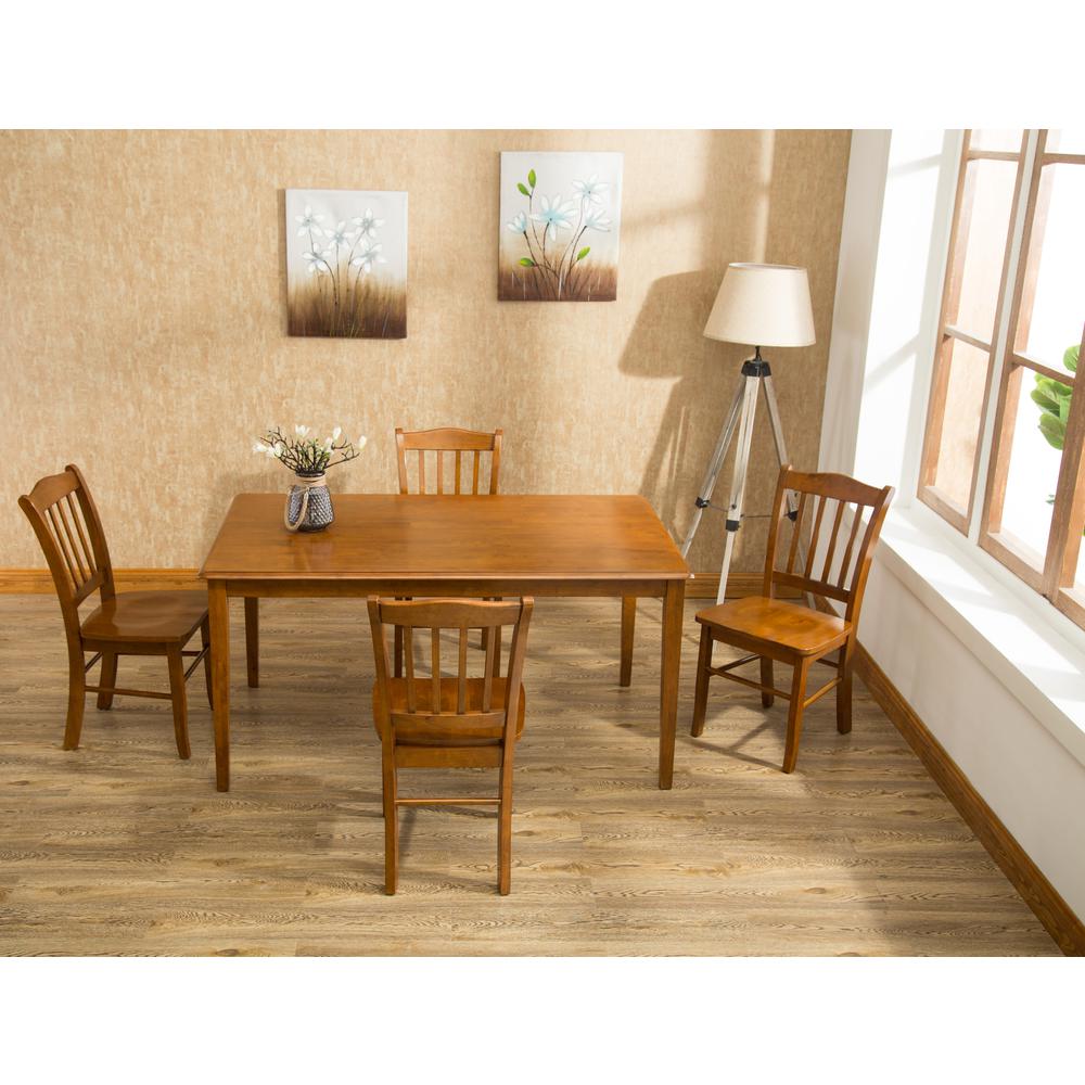 Shaker 5-Piece Dining Set - Walnut. Picture 4