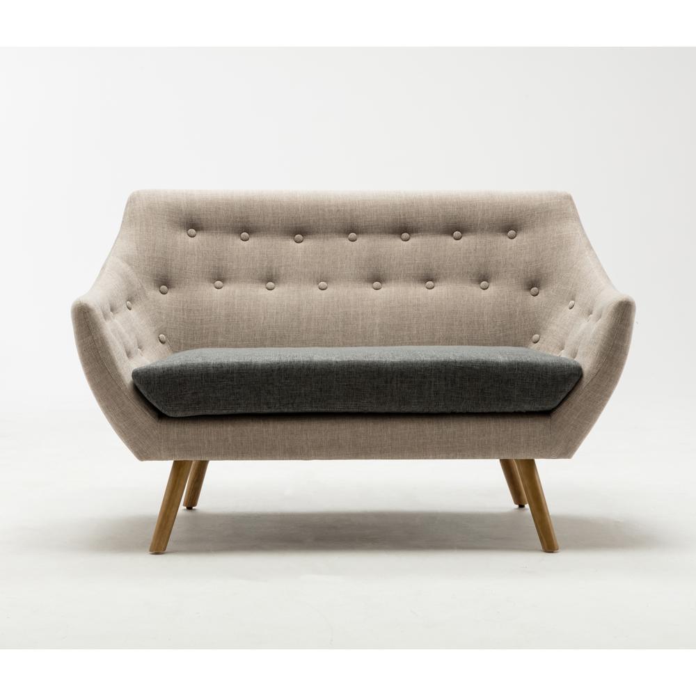 Kara Loveseat [Light Gray, Dark Gray Seat]. Picture 3