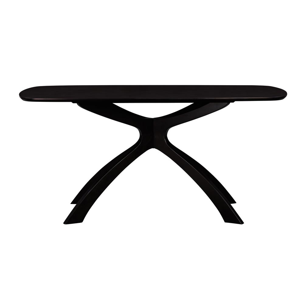 Orleans 63" Cozy Corner Dining Table - Black. Picture 1