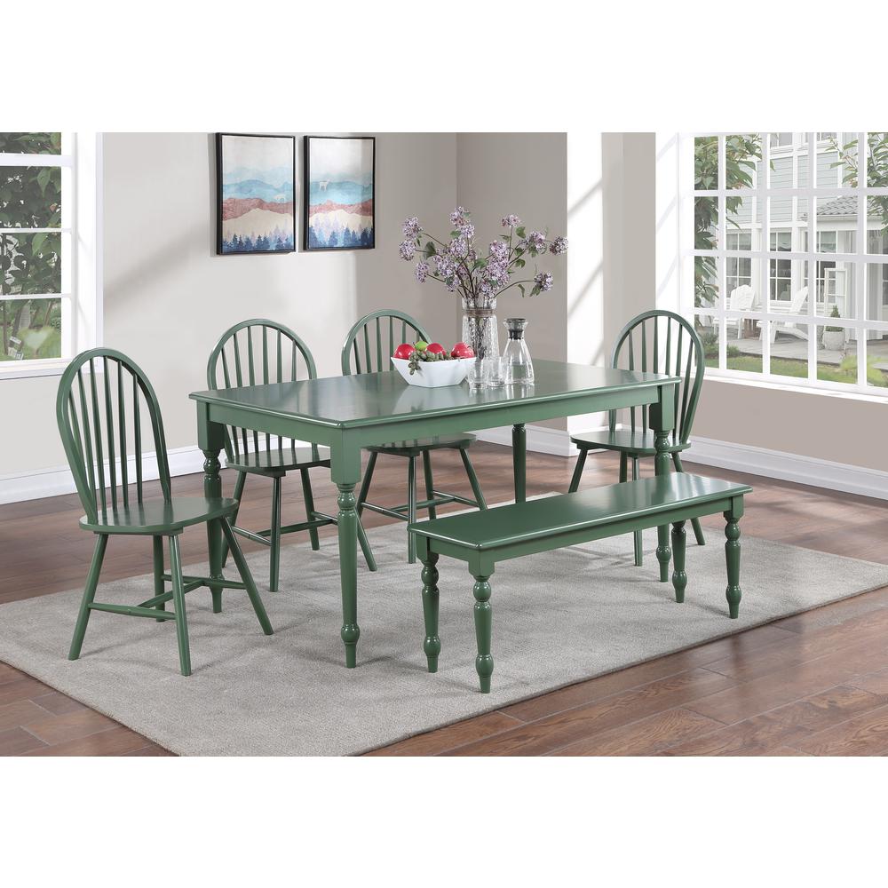 Carolina 6-Piece Dining Set - Equestrian Green. Picture 8