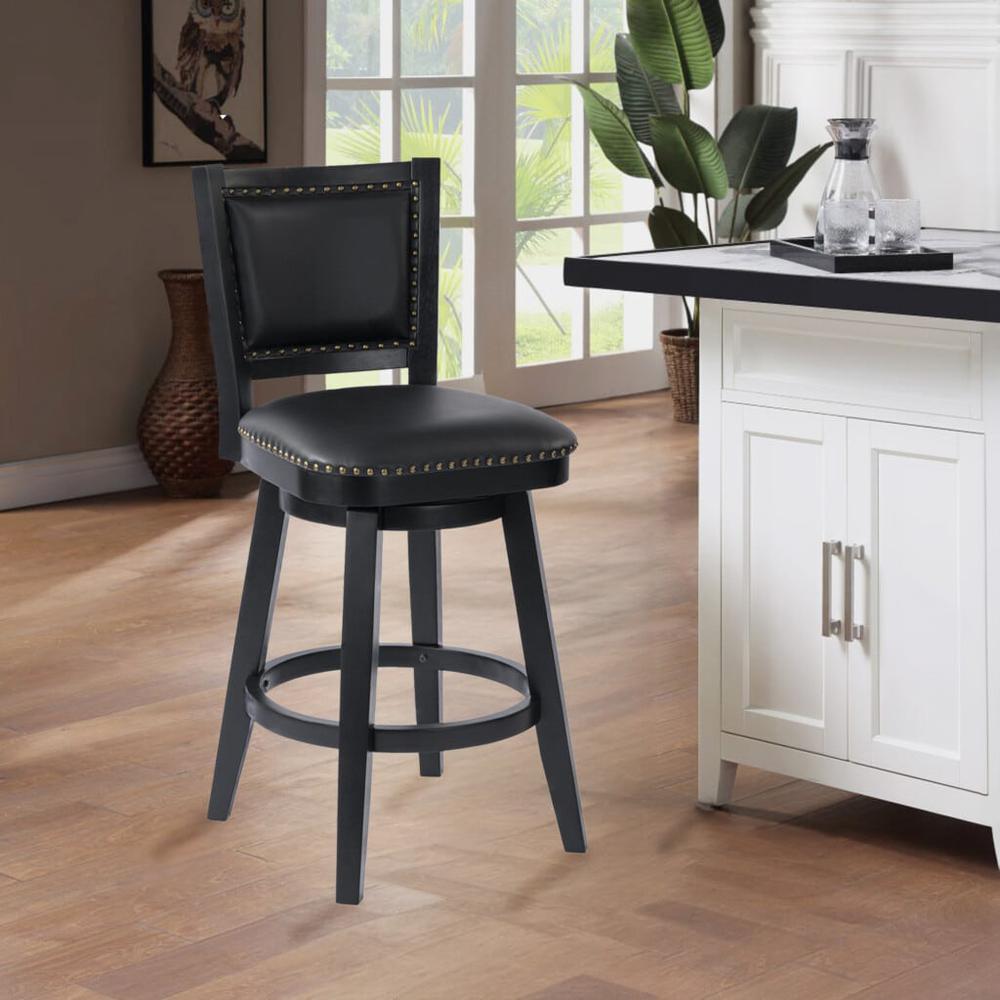 Broadmoor Extra Tall Swivel Stool - Black. Picture 7