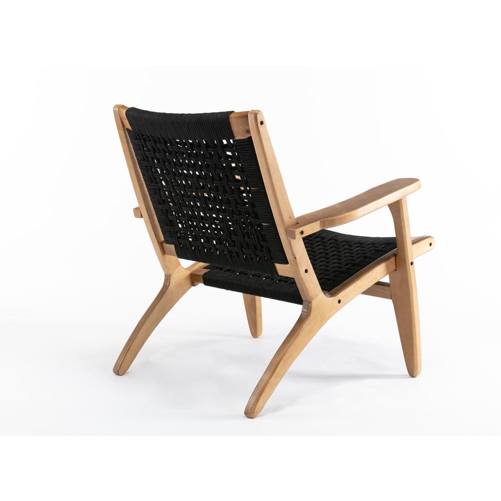 Harrison Woven Black Rope Accent Chair - Natural. Picture 18