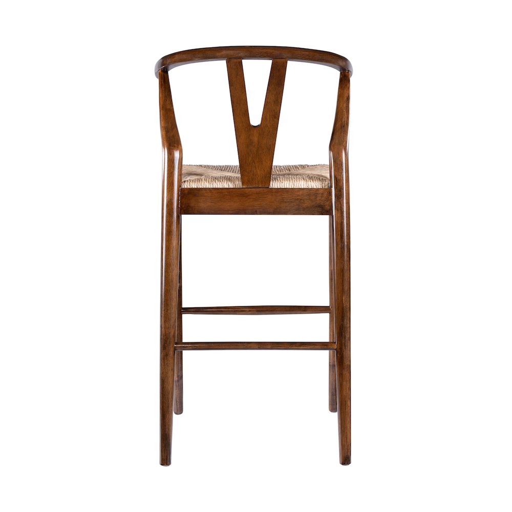 Wishbone Bar Height  Kitchen Bar Stool - Cappuccino Finish. Picture 4