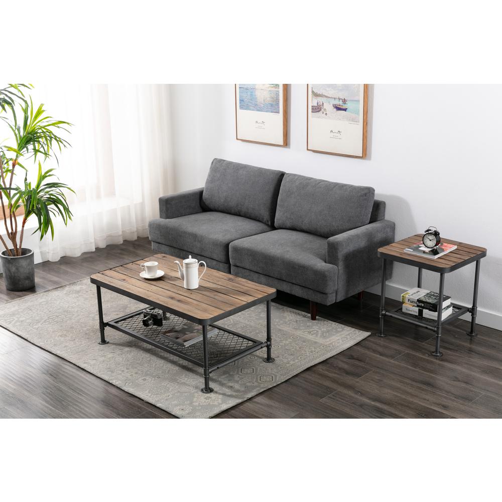 Newport End Table, Gray/Natural. Picture 15