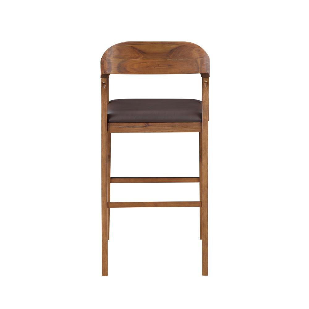 Rasmus Wood Bar Stool - Chestnut Wire-Brush Finish. Picture 5