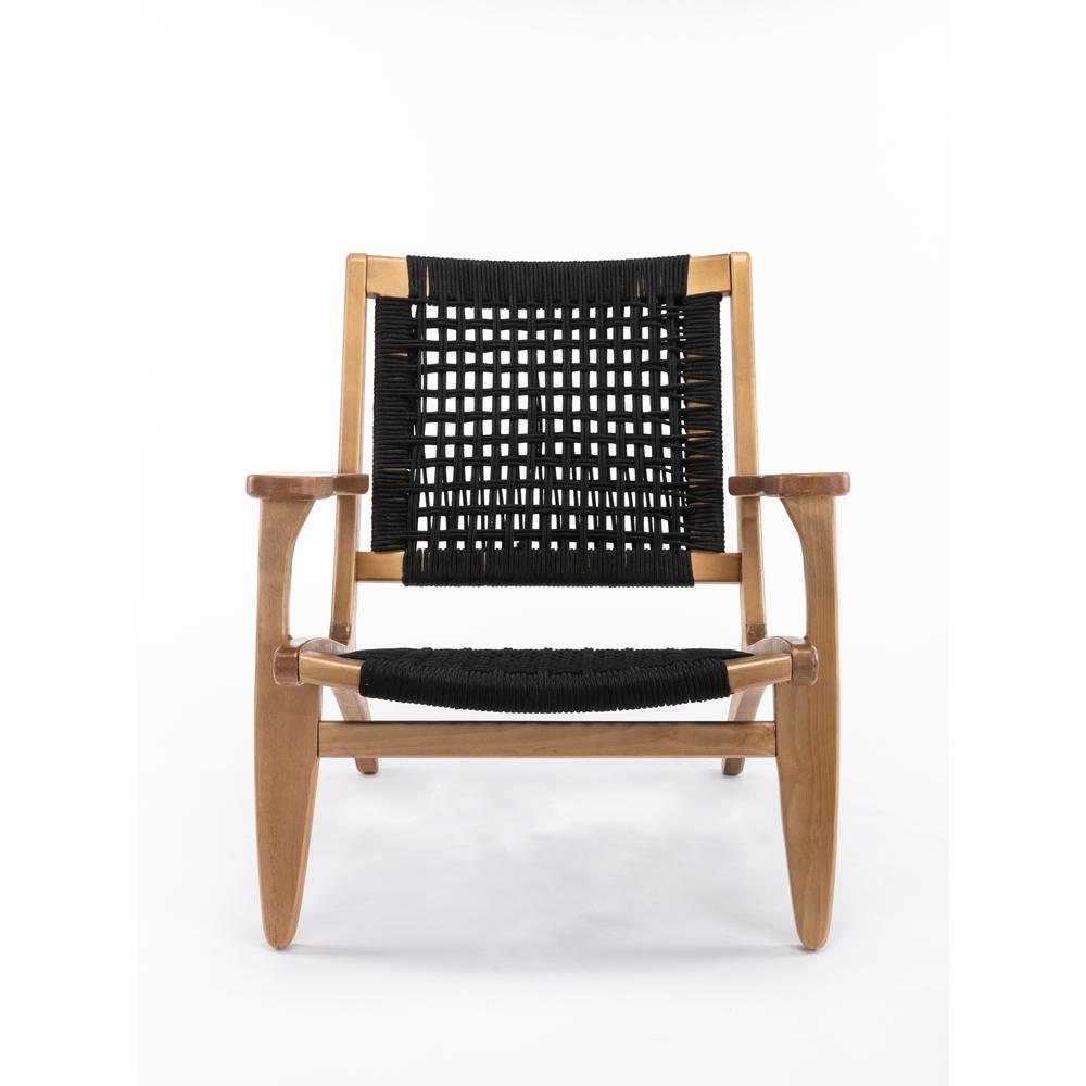 Harrison Woven Black Rope Accent Chair - Natural. Picture 17