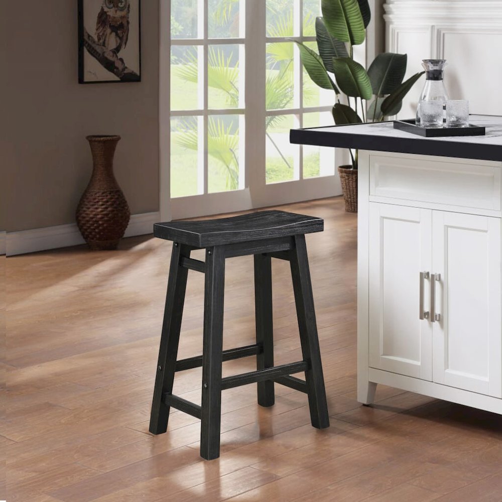 Sonoma Backless Saddle Counter Stool - Black Charcoal. Picture 6