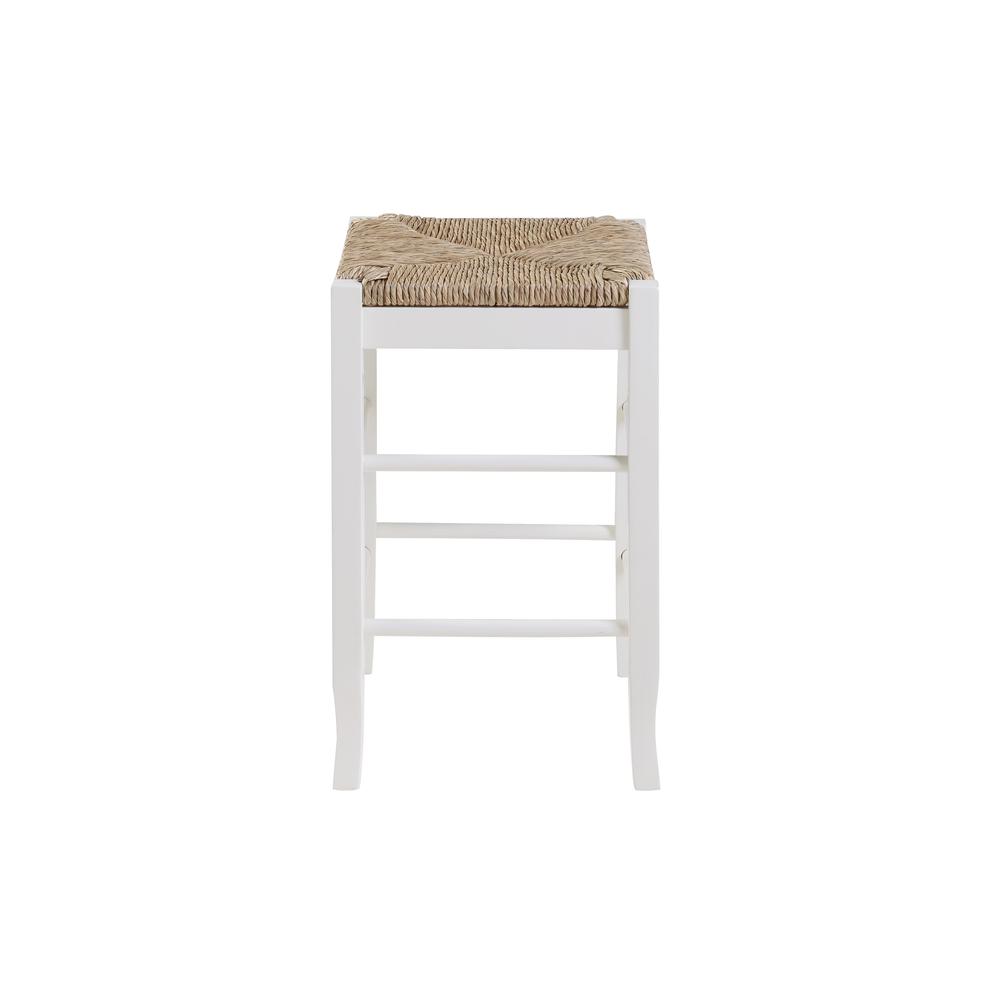 Square Rush Backless Counter Stool - Cream. Picture 2