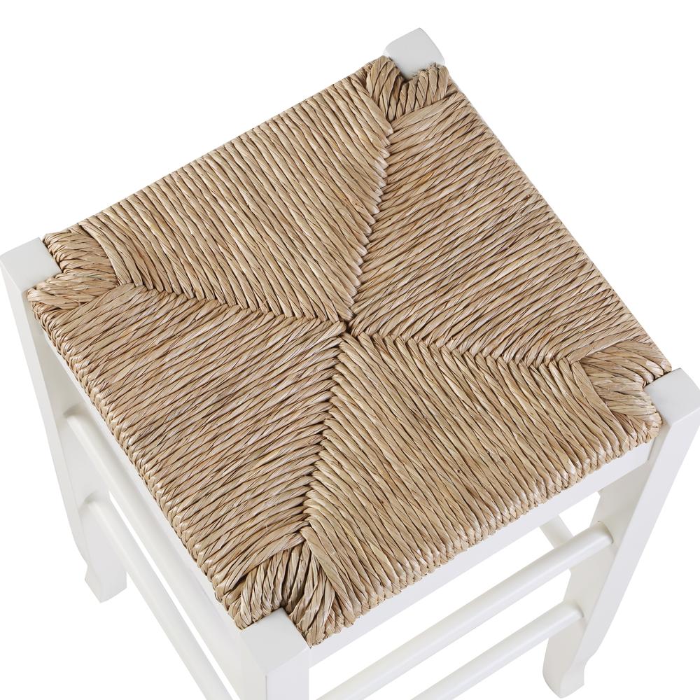 Square Rush Backless Counter Stool - Cream. Picture 4