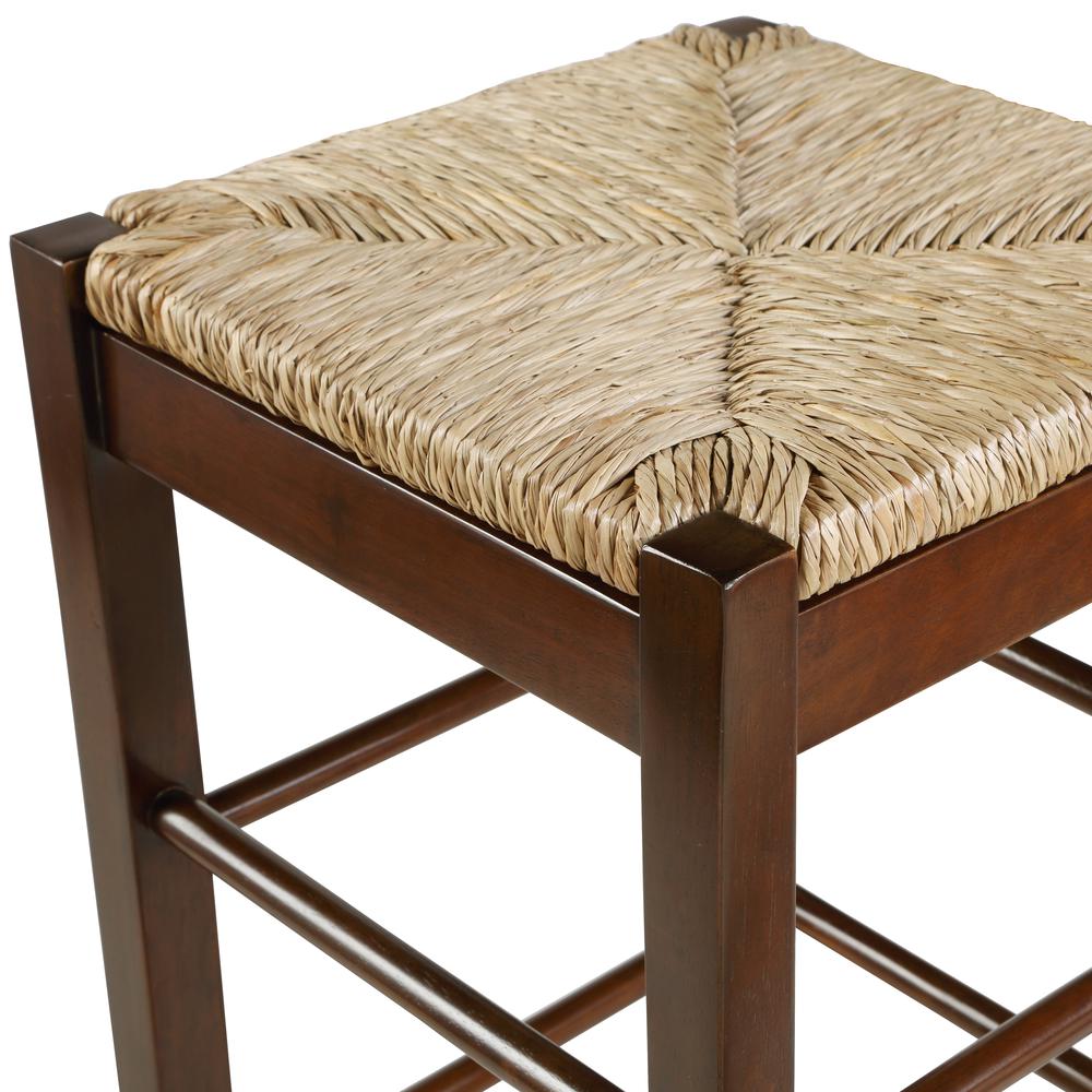 Square Rush Backless Bar Stool - Cappuccino. Picture 4