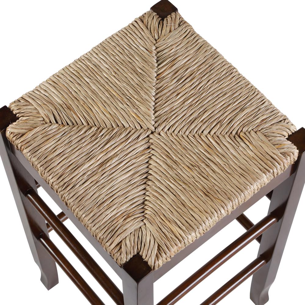 Square Rush Backless Bar Stool - Cappuccino. Picture 3