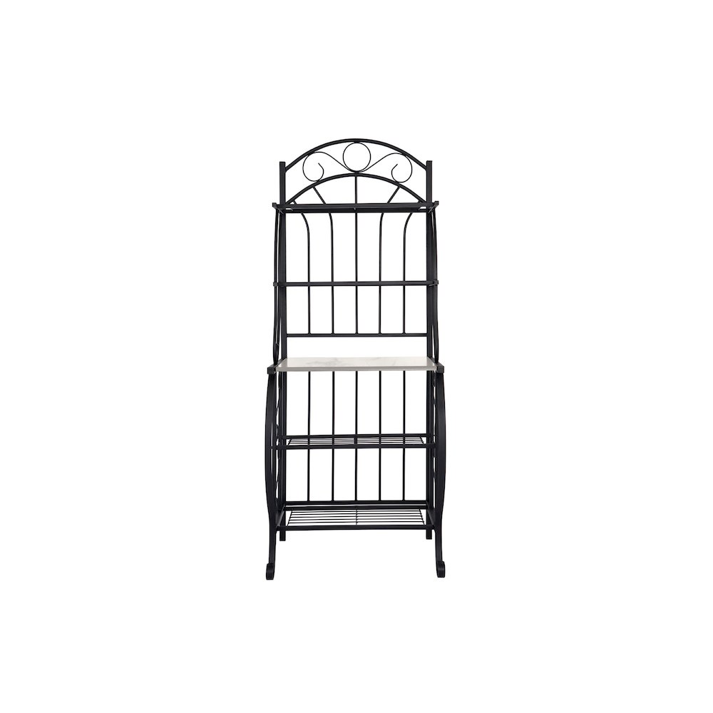 Valencia Baker's Rack with Faux Marble Shelf. Picture 3