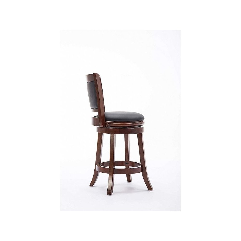 24" Augusta Swivel Stool, Cherry. Picture 3