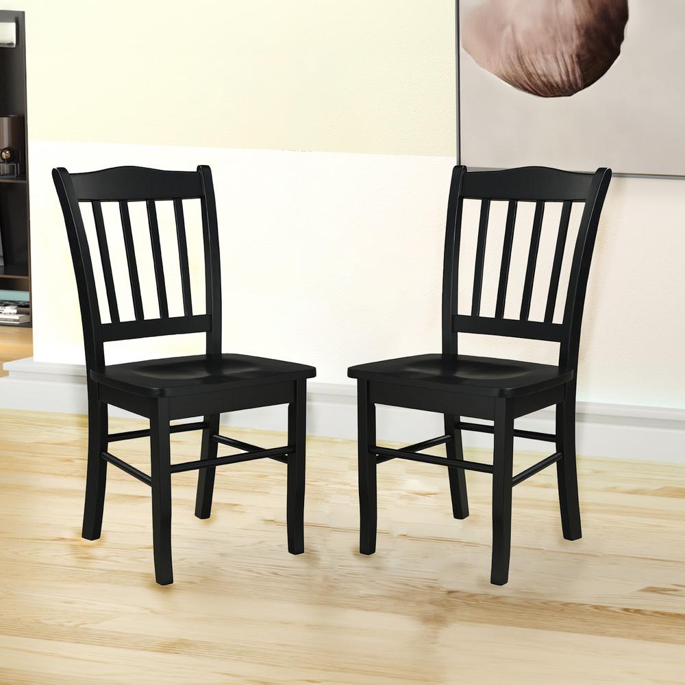 Shaker Dining Chairs, Set of 2 - Black. Picture 9