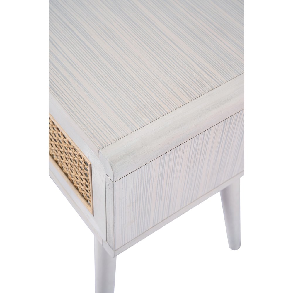 Cambria End Table - Zebrano Whitewash/Natural Cane. Picture 5