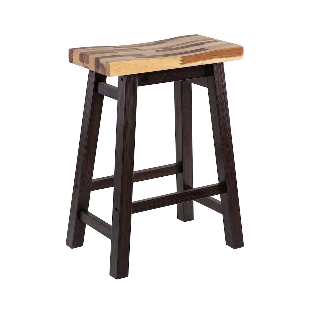 Sonoma Backless Saddle Counter Stool - Blended Espresso Finish. Picture 1