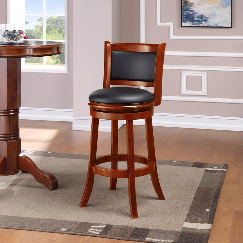Augusta Swivel Bar Stool - Cherry. Picture 6