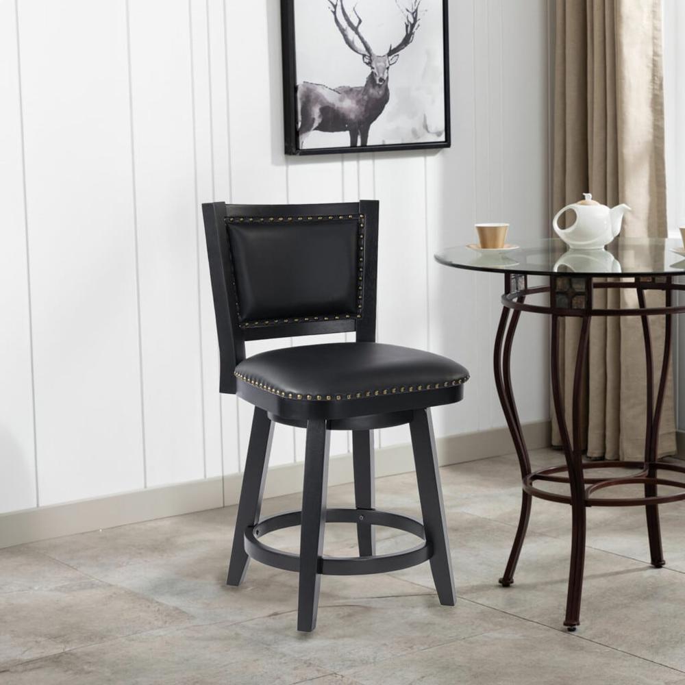 Broadmoor Counter Height Swivel Stool - Black. Picture 5