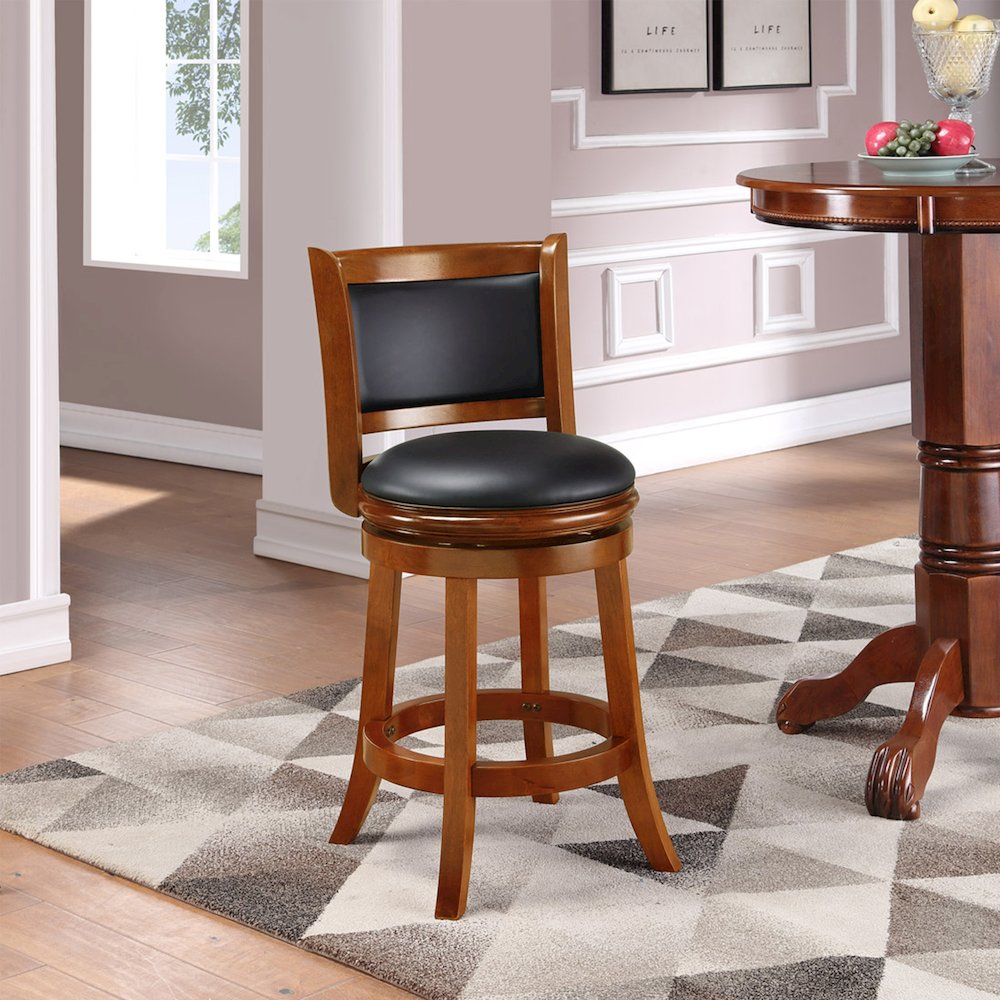 Augusta Swivel Counter Stool - Cherry. Picture 7