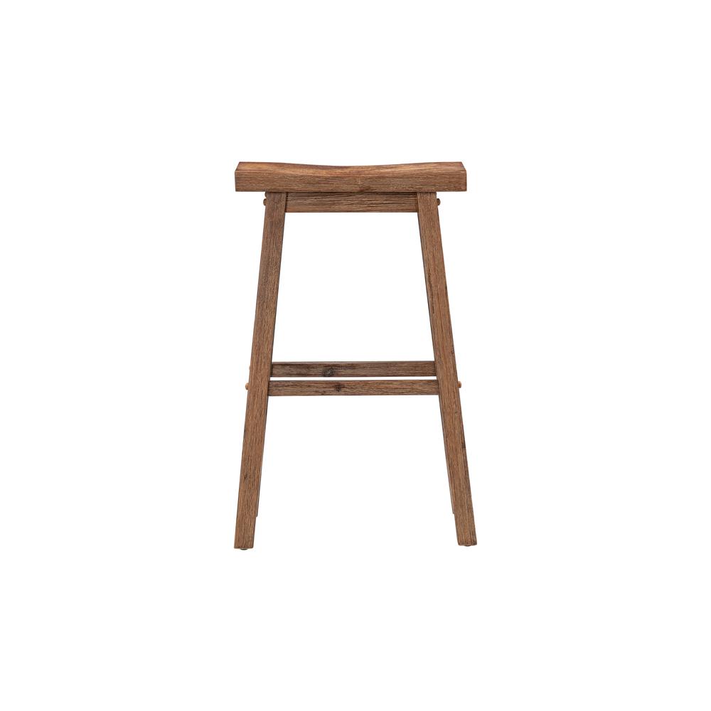 Sonoma Backless Saddle Bar Stools - Barnwood Wire-Brush - Set of 2. Picture 2