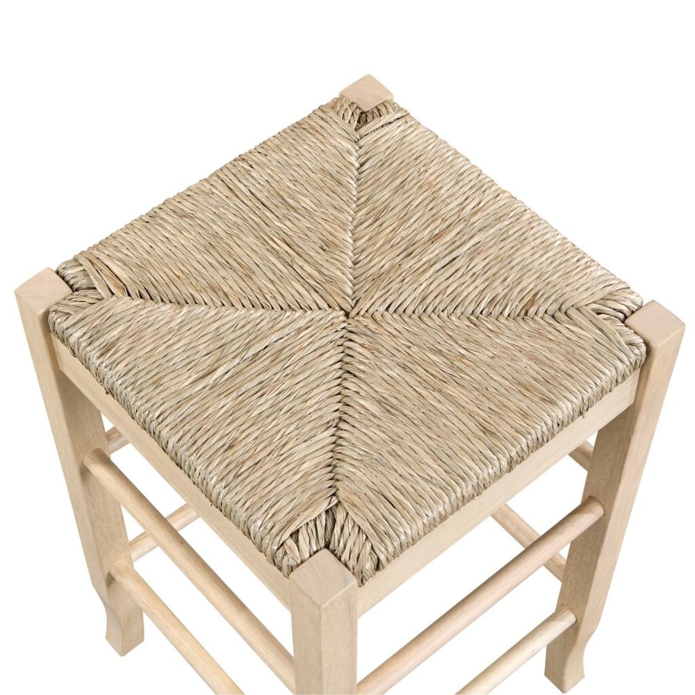 Square Rush Backless Counter Stool - Blonde Oak. Picture 3