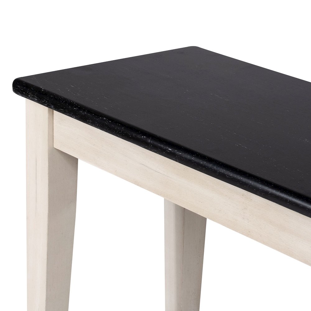 Shaker Dining Bench - European Black Ash/Antique White. Picture 4