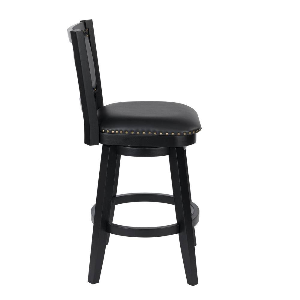 Broadmoor Bar Height Swivel Stool - Black. Picture 2