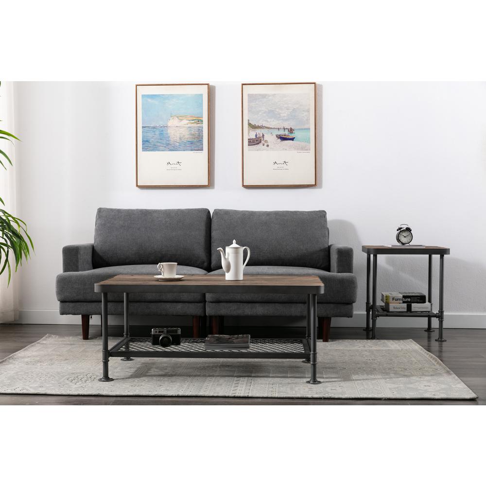 Newport End Table, Gray/Natural. Picture 17