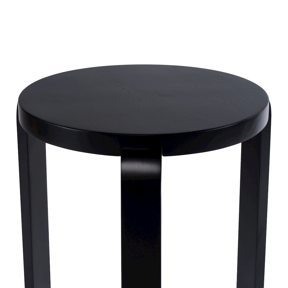 Mateo Round Backless Stacking Stools - Set of 2 - Black. Picture 3