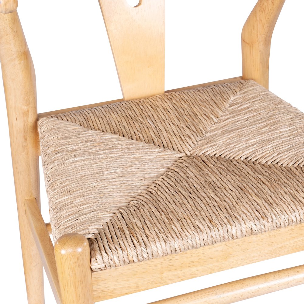 Wishbone Dining Chairs - Set of 2 - Natural Finish. Picture 3