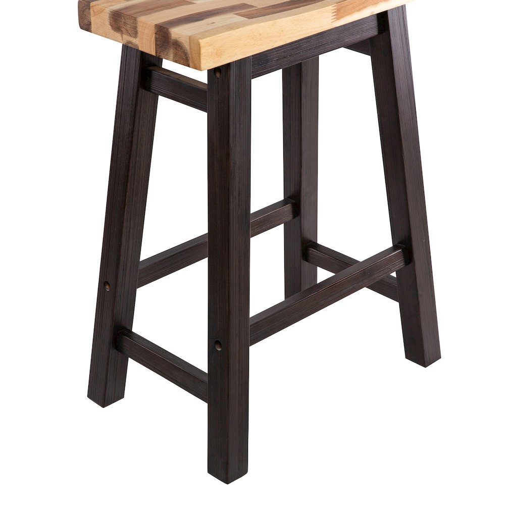 Sonoma Backless Saddle Counter Stool - Blended Espresso Finish. Picture 2