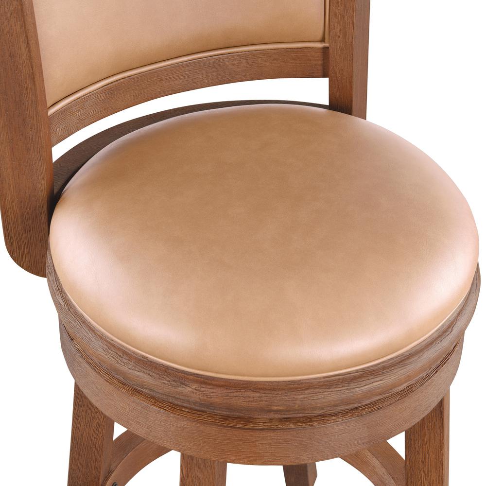 Augusta 26" Swivel Counter Stool - Chestnut Wire-Brush. Picture 7