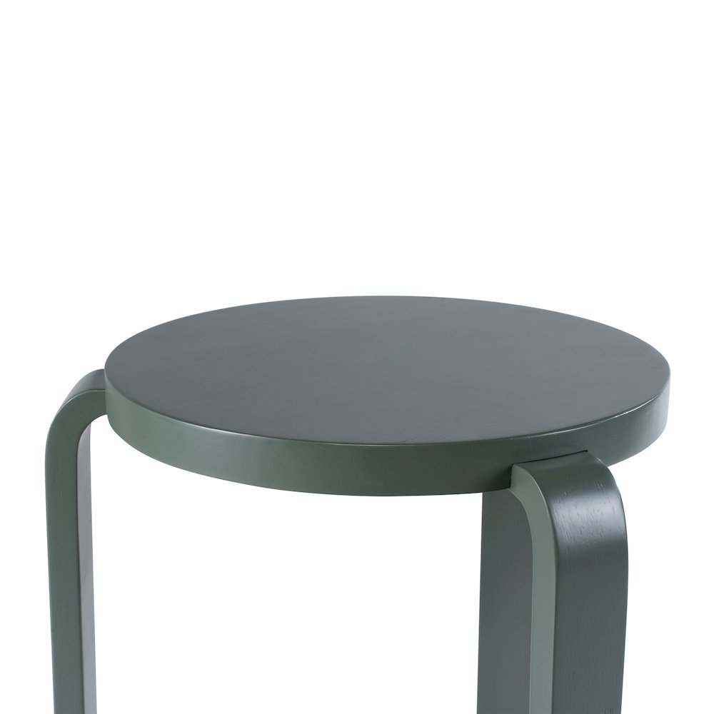 Mateo Round Backless Stacking Stools - Set of 2 - Spanish Moss. Picture 2